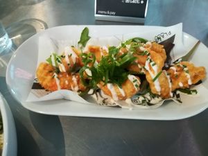 Tempura prawns at Unity Diner in East London