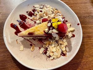 Raspberry Frangipane  at Unity Diner in East London