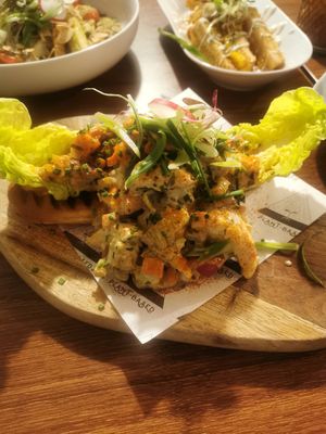 Lobster roll at Unity Diner in East London