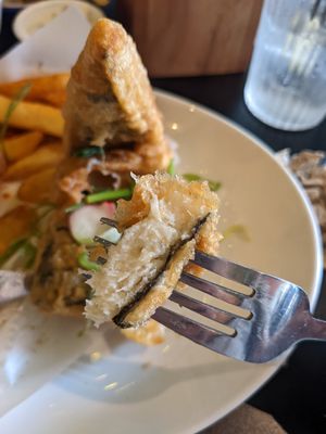 The tofish, tasted super fishy! at Unity Diner in East London