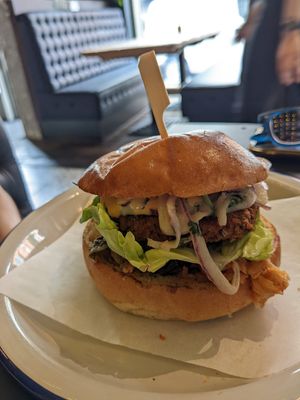 Kimchi burger at Unity Diner in East London