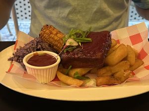 BBQ ribs  at Unity Diner in East London