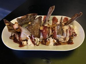 Ice cream nachos is a delish way to end the meal.  The actual ice cream isn’t the best (a bit grainy), but pile on the fixins and you end up wanting more when reaching the end  at Unity Diner in East London