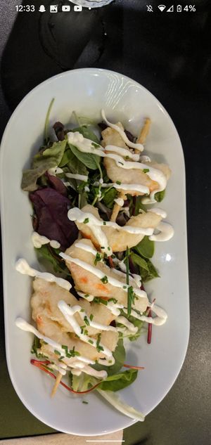 Vegan prawns at Unity Diner in East London