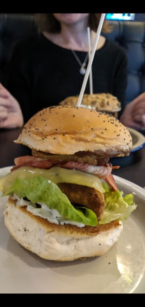 Burger at Unity Diner in East London