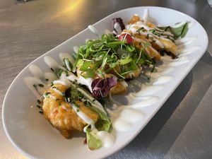 Prawn tempura  at Unity Diner in East London