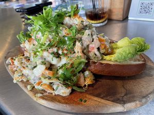 Lobster roll  at Unity Diner in East London