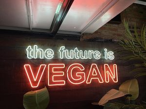 Sign   at Unity Diner in East London