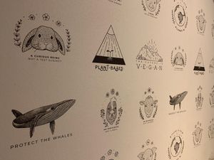 Vegan wallpaper   at Unity Diner in East London