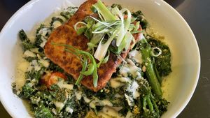 Omni Pork Steak  at Unity Diner in East London