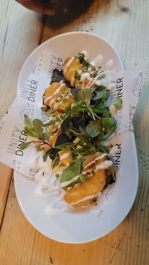 Prawn tempura at Unity Diner in East London