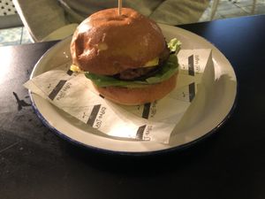 Burger  at Unity Diner in East London