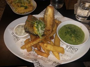 Fish & chips  at Unity Diner in East London
