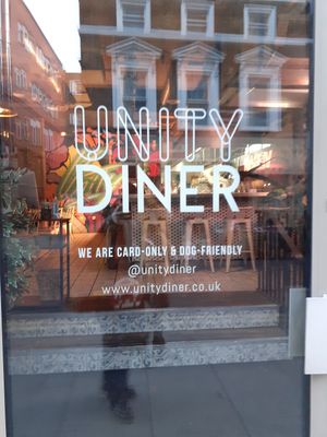 outside at Unity Diner in East London