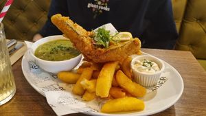 Tofish & chips at Unity Diner in East London