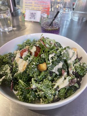 Chicken Caesar salad   at Unity Diner in East London