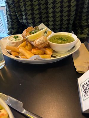 Fish and chips at Unity Diner in East London