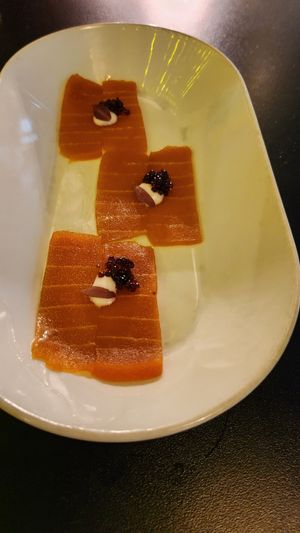 Smoked salmon at Unity Diner in East London