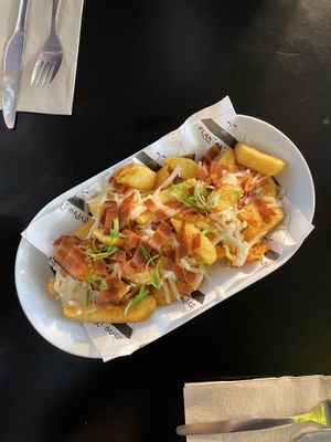 Vegan Cheesy Bacon Fries   at Unity Diner in East London
