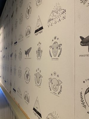 I loved this wall    at Unity Diner in East London