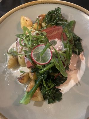 3D printed bacon wrapped filet mignon   at Unity Diner in East London