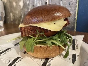 3D printed burger  at Unity Diner in East London