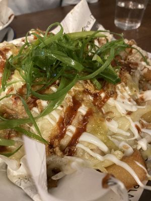 Fries with all sorts of extras  at Unity Diner in East London