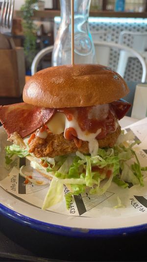 Chicken burger  at Unity Diner in East London