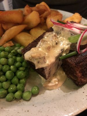 3D printed steak  at Unity Diner in East London