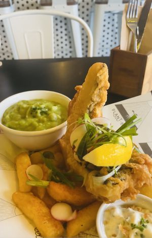 Fish n’ chips  at Unity Diner in East London