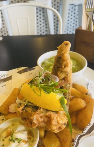 Fish n’ chips  at Unity Diner in East London