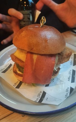 Burger at Unity Diner in East London