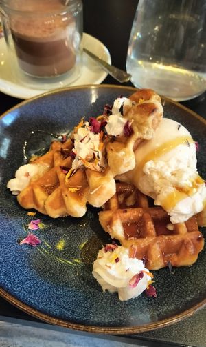 Waffles at Unity Diner in East London