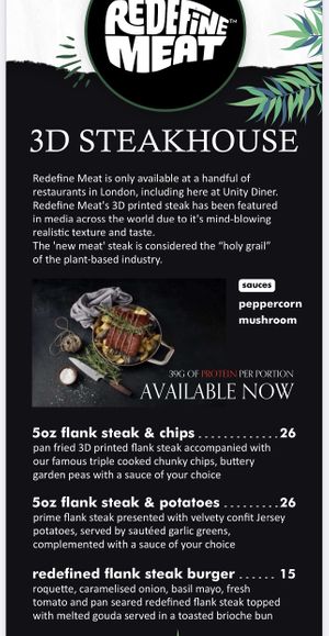   at Unity Diner in East London