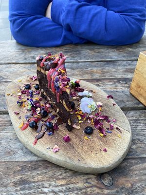 this chocolate honeycomb caramel cake was wow  at Unity Diner in East London