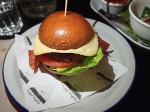Cheese burger at Unity Diner in East London