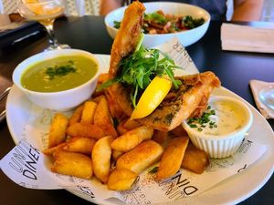 "Fish" & Chips at Unity Diner in East London