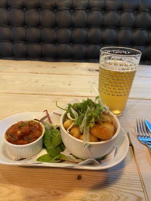 Gnocchi with a tomato sauce.   at Unity Diner in East London