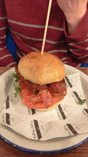 Burger at Unity Diner in East London