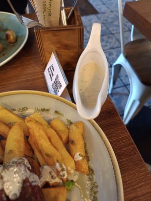 Peppercorn sauce at Unity Diner in East London