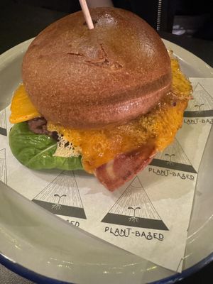 Double bacon burger   at Unity Diner in East London