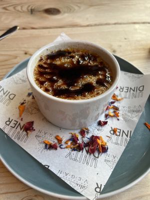 Vanilla crème brûlée   at Unity Diner in East London