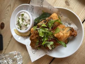 Tofish bites  at Unity Diner in East London