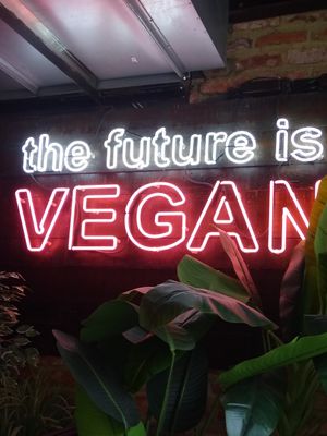 Sign at Unity Diner in East London