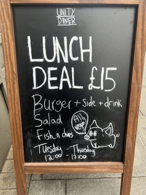   at Unity Diner in East London