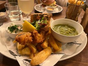 Tofish and chips at Unity Diner in East London