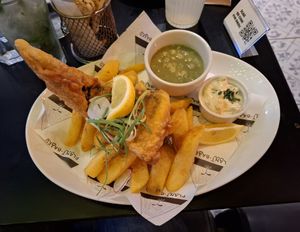 Tofish & chips at Unity Diner in East London