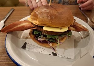 Festive burger at Unity Diner in East London