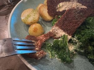 Can’t get over this texture. Not sure if it was good or weird  at Unity Diner in East London