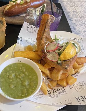 Legendary tofish & chips.   at Unity Diner in East London